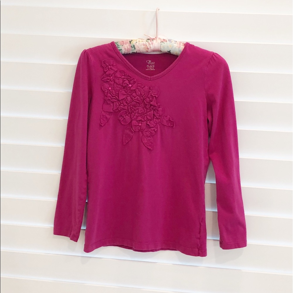 Children’s Place Long Sleeve Tee Pink Size L 10/12